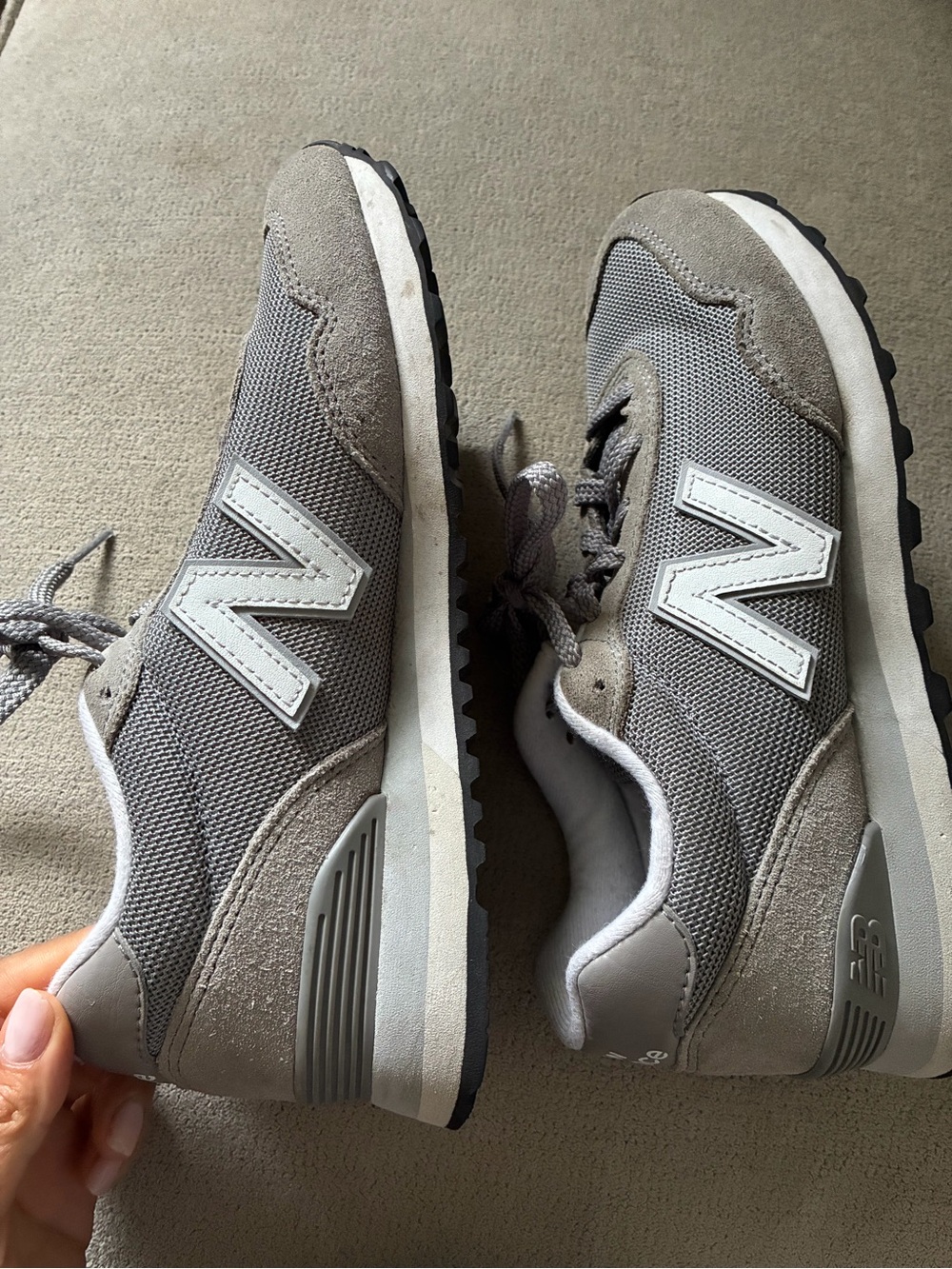 New Balance Grey Mesh & Suede Retro Runner